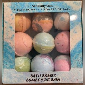 Boxed Set of 9 Colorful Scented Bath Bombs